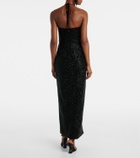 Clio Peppiatt Mariposa embellished halterneck gown