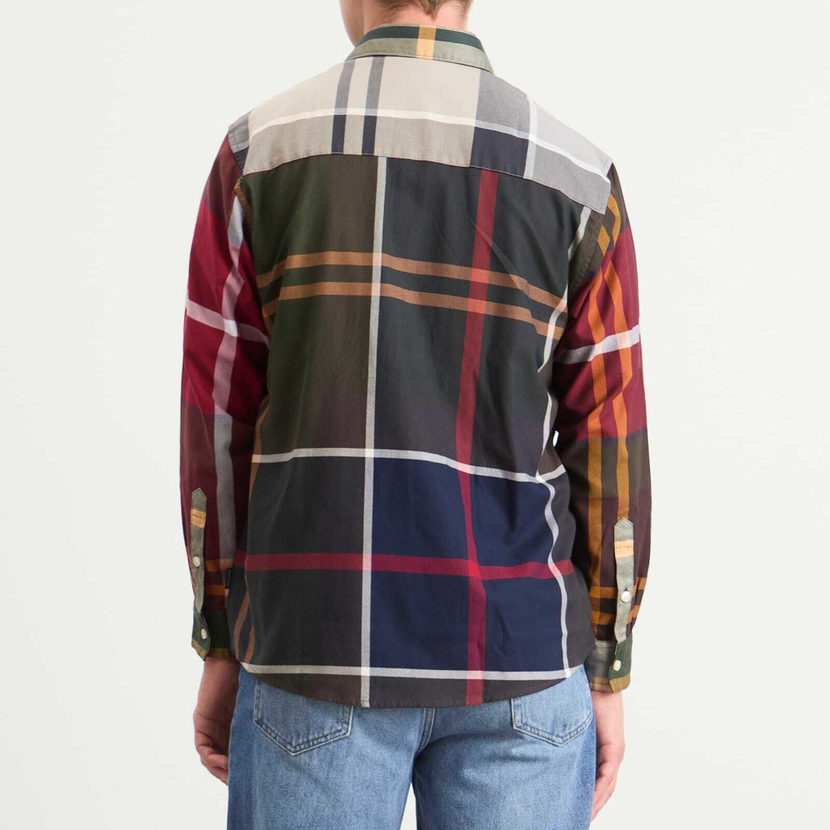 Barbour Men's Patchwork OS Tartan Shirt in Tartan Mix