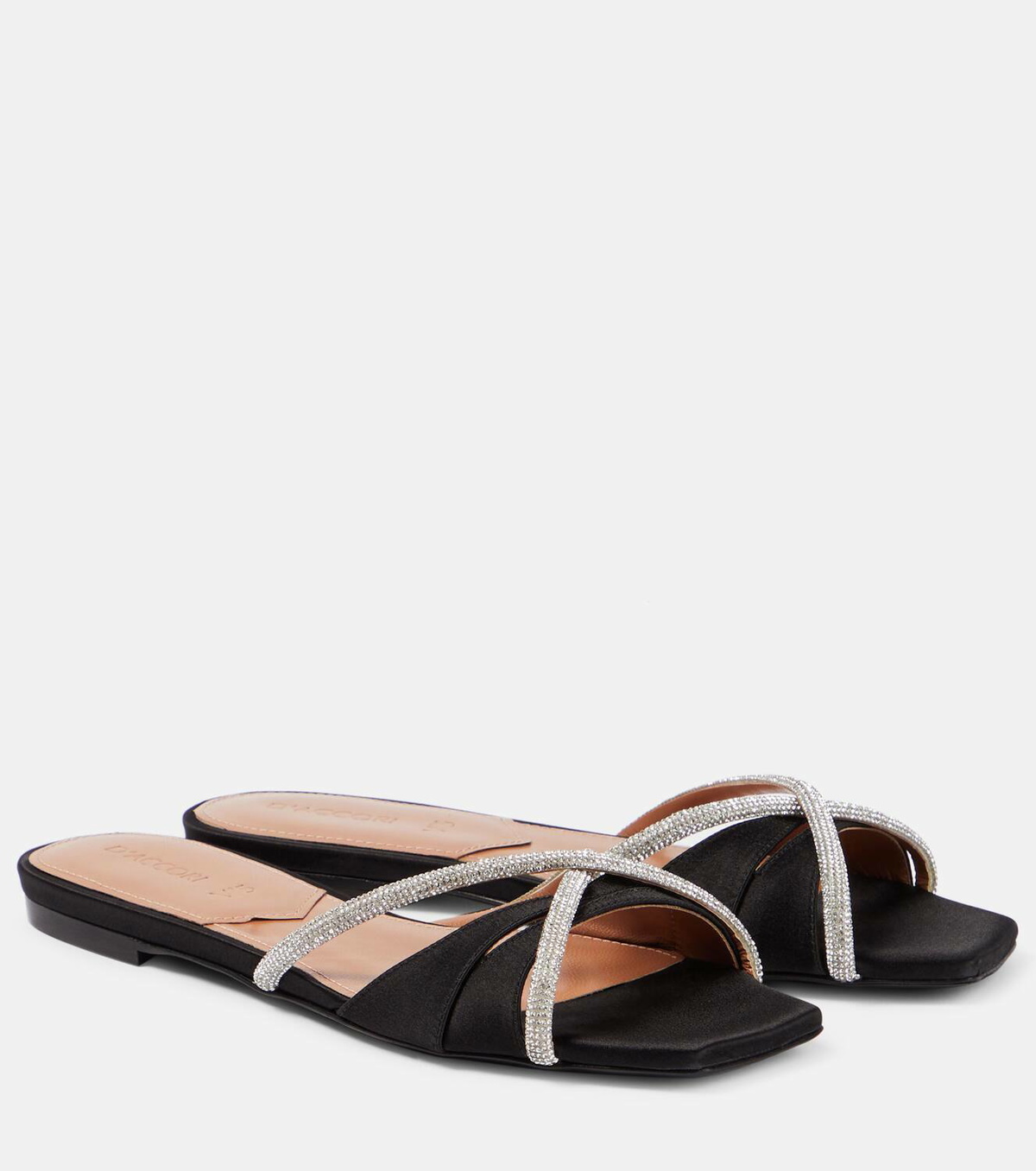 D'Accori Lust embellished satin slides
