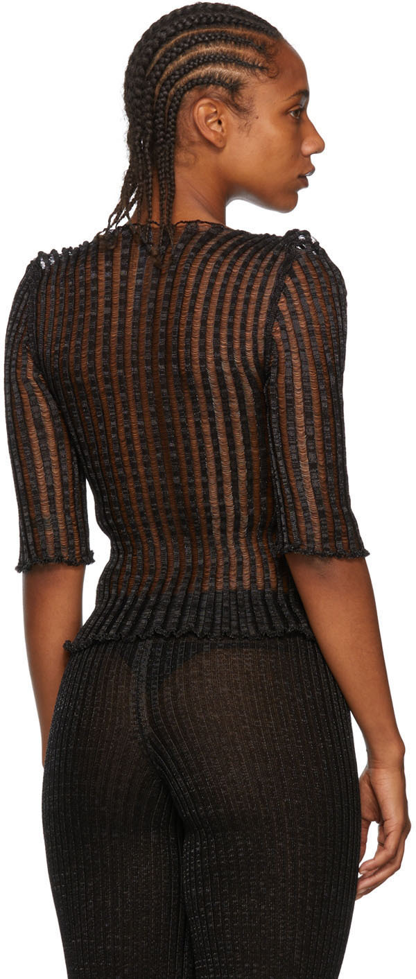 a. roege hove Black Nylon & Cotton Cardigan a. roege hove