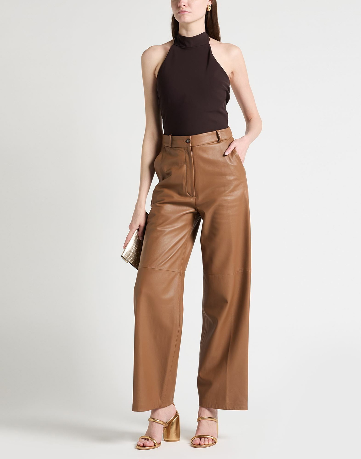 Chiara Boni La Petite Robe Womens Bodysuit in Dark brown
