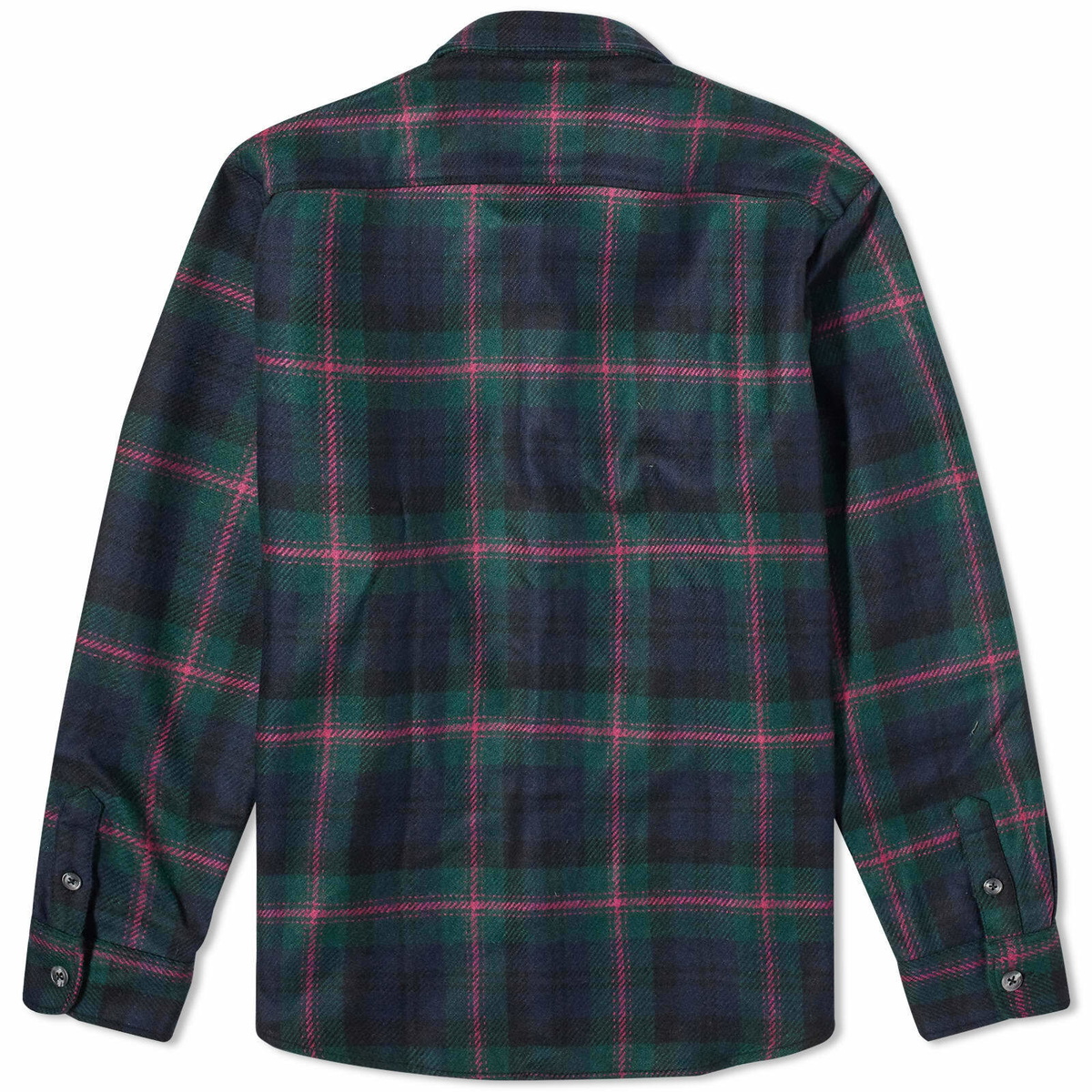 A.P.C. Valerian Check Overshirt in Dark Green