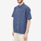 Norse Projects Men's Carsten Tencel Short Sleeve Shirt in Calcite Blue