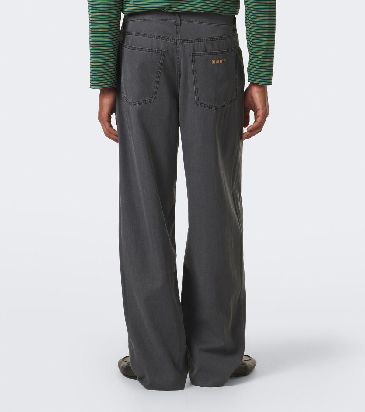 Miu Miu Chambray wide-leg pants