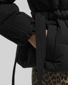 Ganni Tech Seersucker Oversized Puffer Jacket Black Womens Down & Puffer Jacket