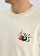 Amiri Pool Cue Printed Cotton T-shirt Beige