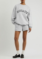 Rotate Sunday Logo-embroidered Cotton Shorts Light Grey