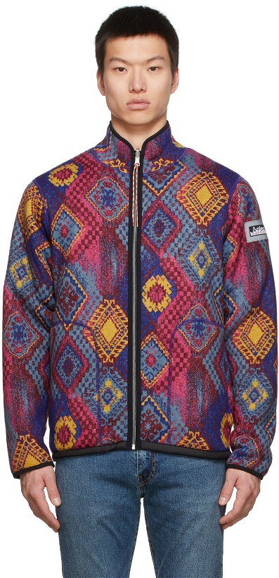 Photo: Aries Multicolor Fleece Graphic Zip Jacket