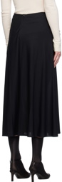 Jil Sander Black Fluid Midi Skirt