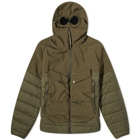 C.P. Company Men's Shell-R Mixed Goggle Jacket in Ivy Green
