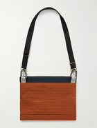 Master-Piece - Link Leather-Trimmed Colour-Block Twill Messenger Bag