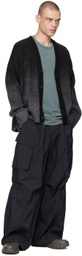 Juun.J Black & Gray Gradient Cardigan