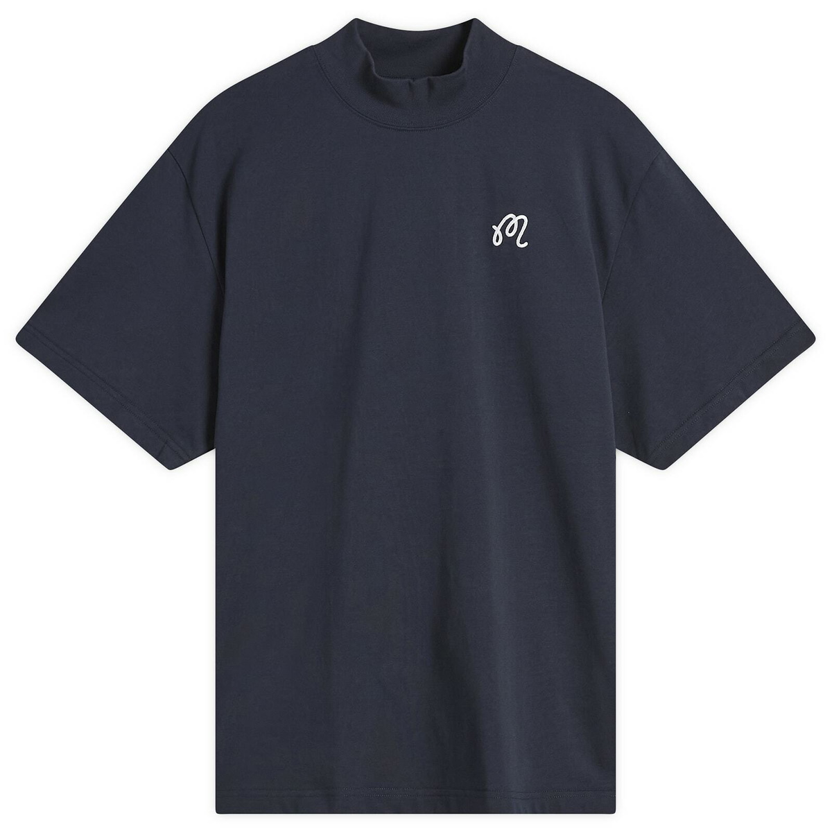 Malbon Men's Mare Mockneck T-Shirt in Navy Malbon Golf