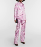 Pucci Iride silk twill straight pants