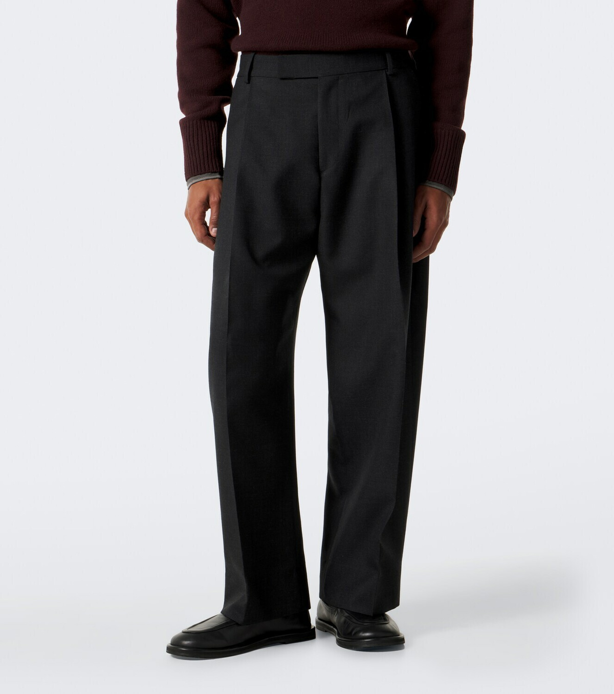 Studio Nicholson Pull pleated wool wide-leg pants