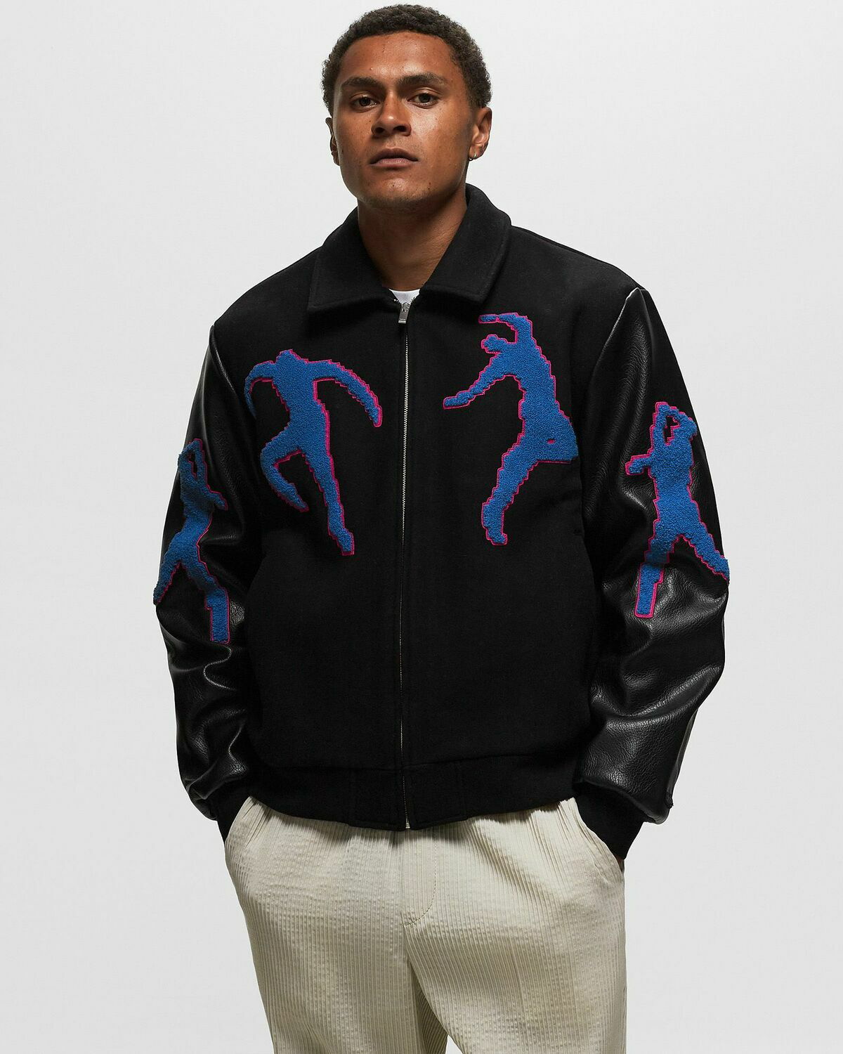 Arte Antwerp Varsity Jacket Black Bomber Jackets Arte Antwerp