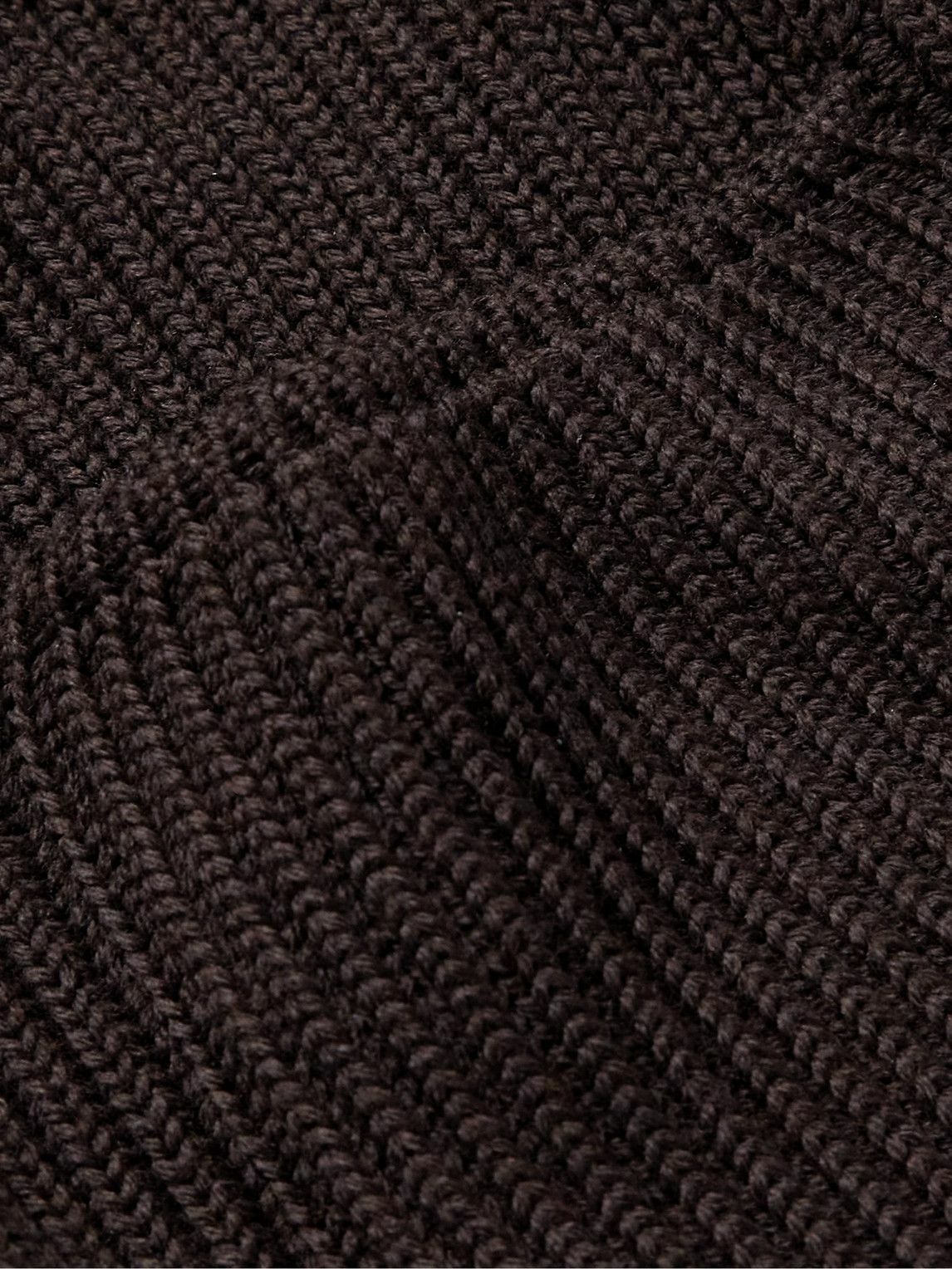 Thom Sweeney - Shawl-Collar Ribbed Merino Wool Cardigan - Brown