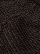 Thom Sweeney - Shawl-Collar Ribbed Merino Wool Cardigan - Brown