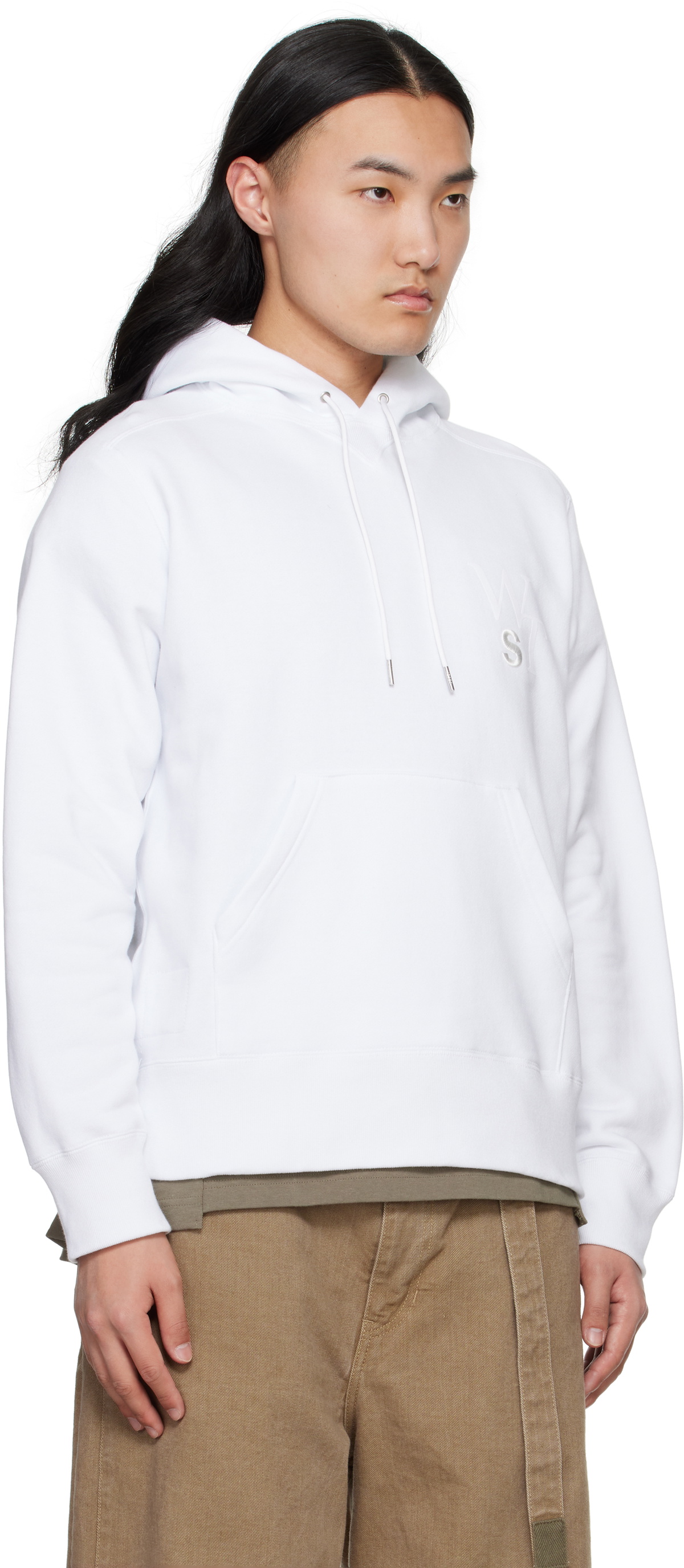 WTAPS SACAI Flock Print Hoodie WHITE L 【公式通販】