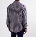 Incotex - Checked Cotton-Flannel Shirt - Blue