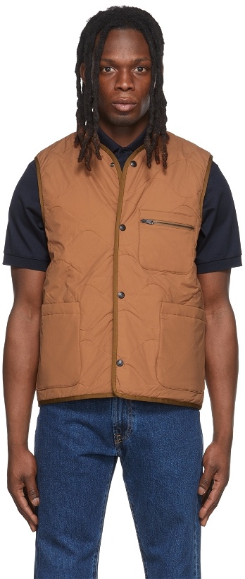 Photo: Paul Smith Brown Recycled Nylon Quilted Vest