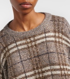 Brunello Cucinelli Checked sequined sweater