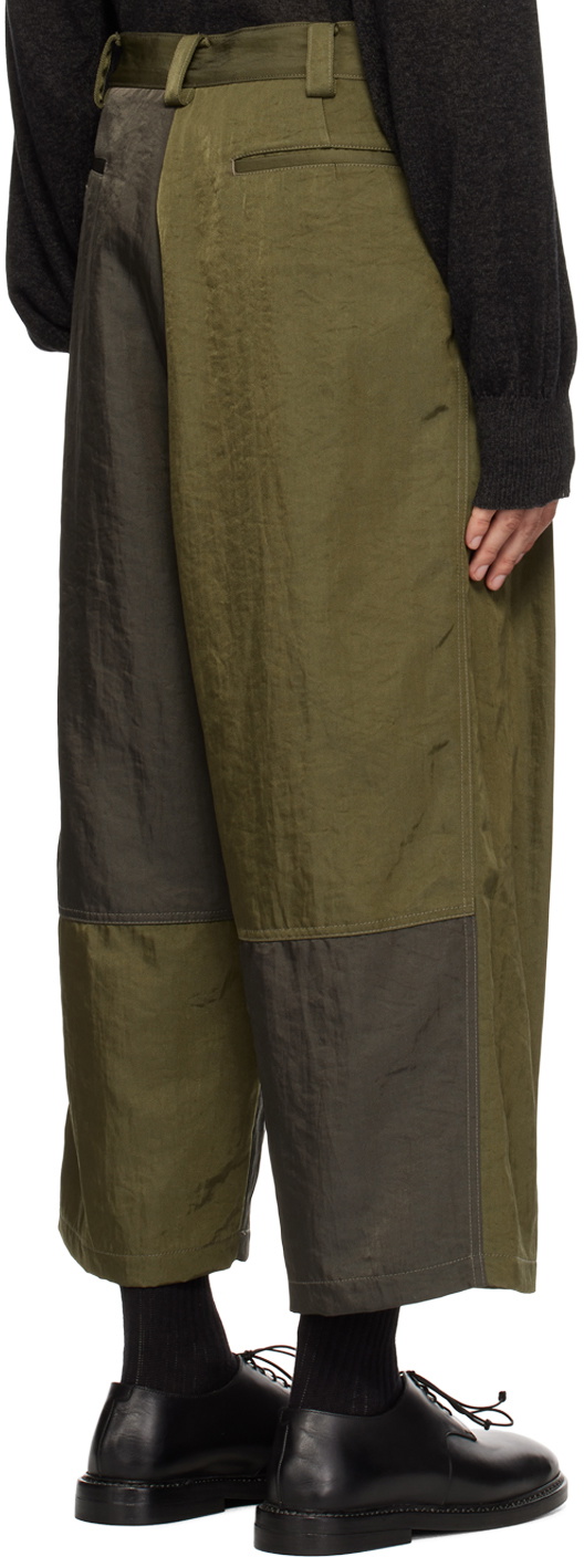 Y's Khaki Paneled Trousers