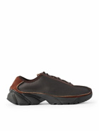 Our Legacy - Klove Leather and Suede-Trimmed Canvas Sneakers - Brown
