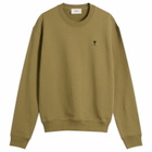 AMI Paris Men's Loopback Light Fleece ADC Sweatshirt in Bronze