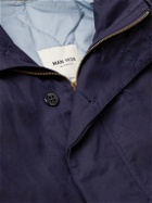 MAN 1924 - Waxed-Cotton Parka with Detachable Quilted Liner - Blue