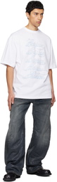 We11done White 'WE11DONE' Multi Logo T-shirt