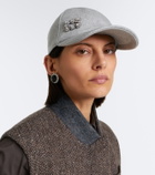 Roger Vivier Embellished wool and cashmere baseball cap
