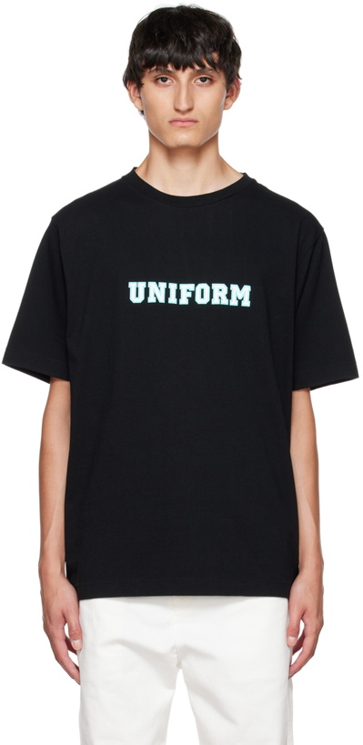 Photo: Uniform Experiment Black Printed T-Shirt