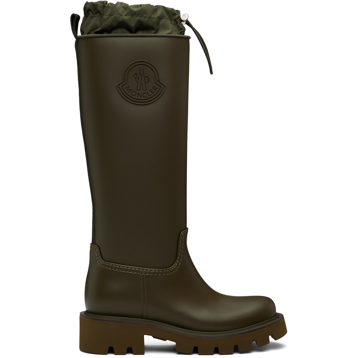 Moncler Khaki Kickstream High Rain Boots