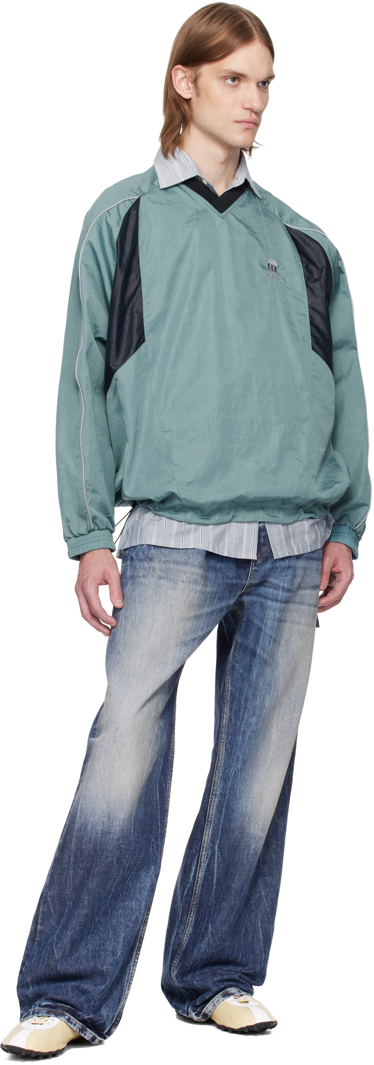 Martine Rose Green Sports Pullover Jacket Martine Rose