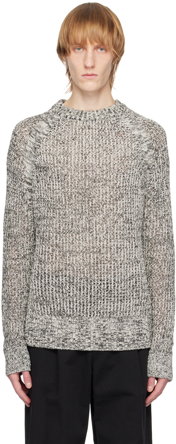LE17SEPTEMBRE Black & White Crewneck Sweater