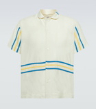 Bode - Stripe-trimmed cotton shirt