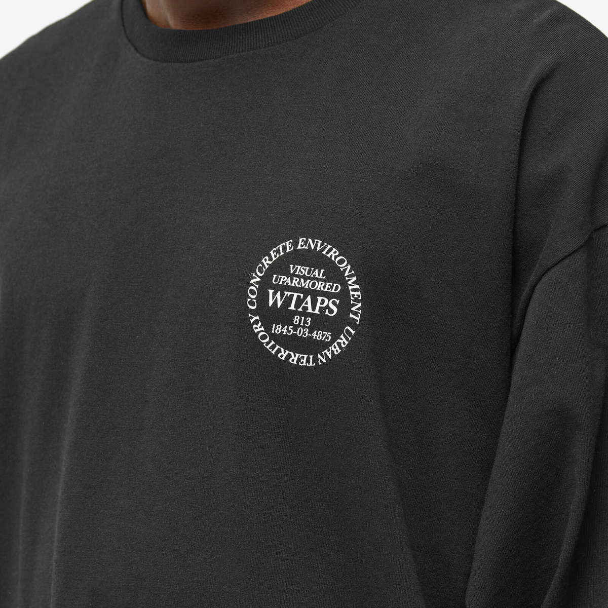 WTAPS Men's Long Sleeve Urban Transition T-Shirt in Black WTAPS