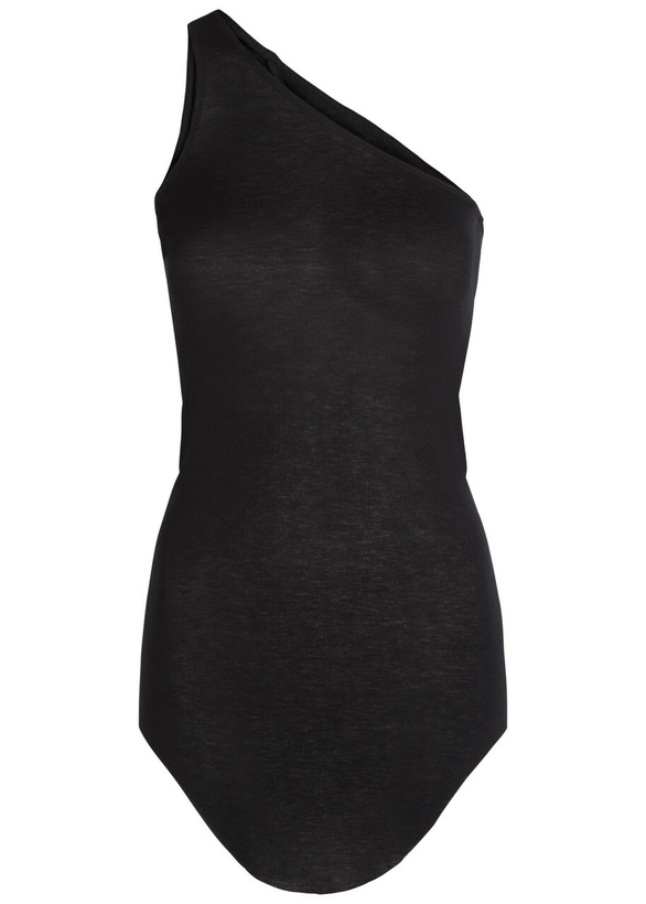 Photo: Rick Owens Lilies One-shoulder Fine-knit Tank Black