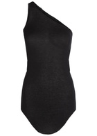 Rick Owens Lilies One-shoulder Fine-knit Tank Black