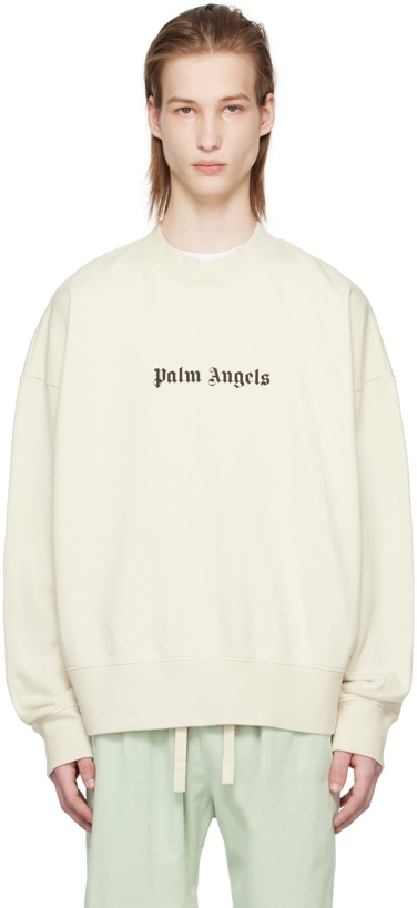 Photo: Palm Angels Off-White Printed Sweatshirt