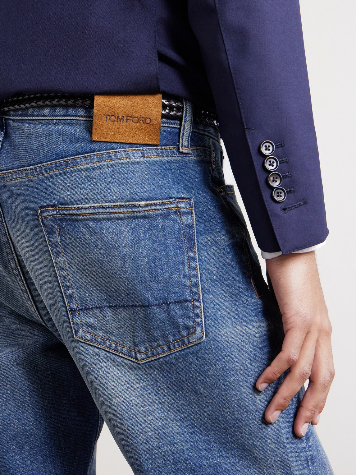 TOM FORD - Straight-Leg Selvedge Jeans - Blue