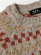 A.P.C. - Léonhard Wool-Blend Jacquard Sweater - Brown