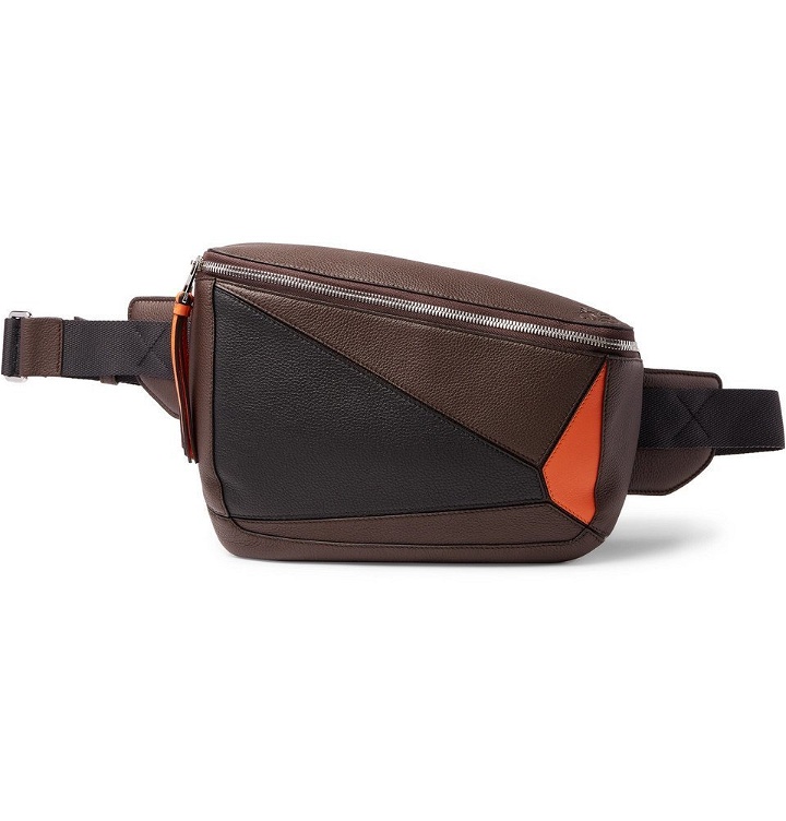 Photo: Loewe - Puzzle Full-Grain Leather Belt Bag - Brown