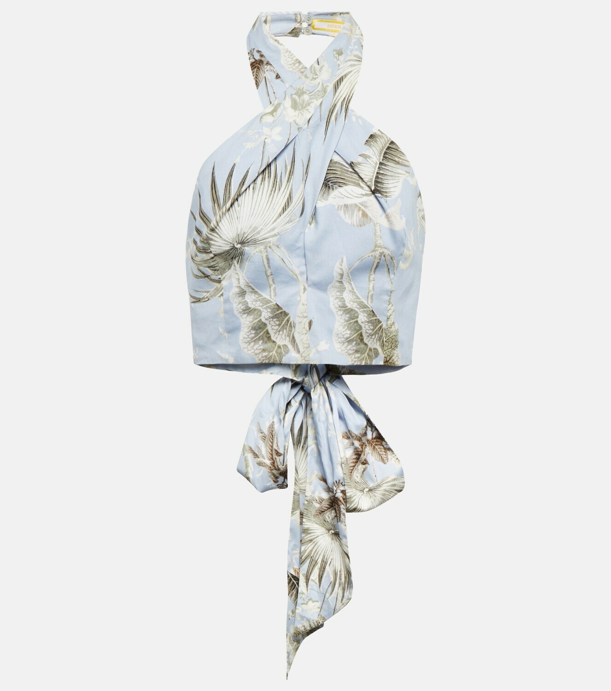 Erdem - Luna printed cotton cropped top