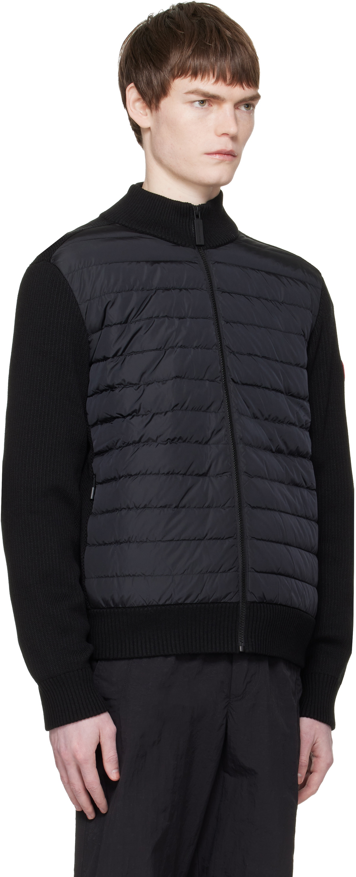 Canada Goose Black HyBridge Knit Down Jacket