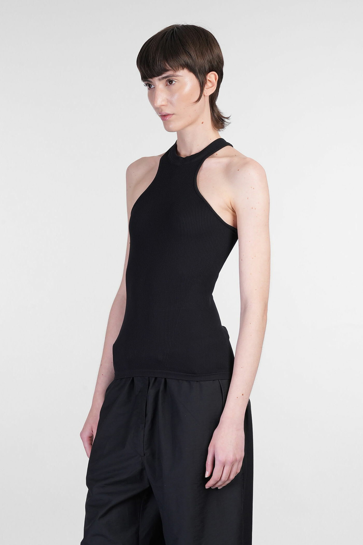 ANDREĀDAMO Tank Top In Black Polyamide