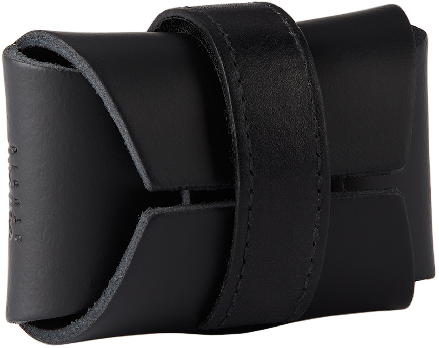 Canem Studio Black Leather Dog Waste Bag Holder