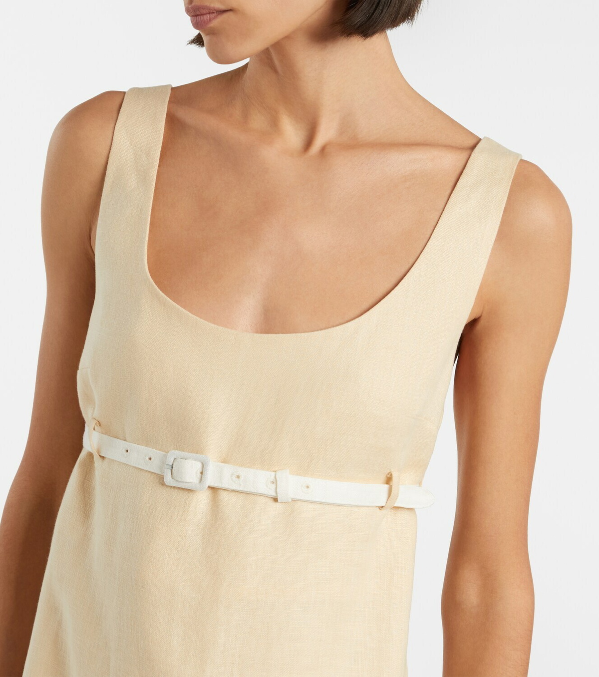 Posse Pamela belted linen minidress