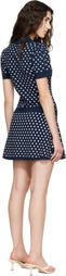Sandy Liang Navy Tumi Sweater Minidress